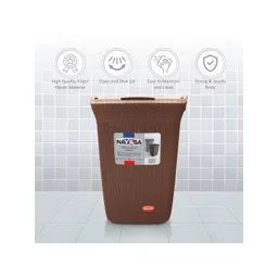 Nayasa Coffee-Brown Textured Durable Laundry Bag 54 L image 5