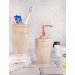 Nayasa Cream-Coloured Plastic Bath Accessories Set-picture-26