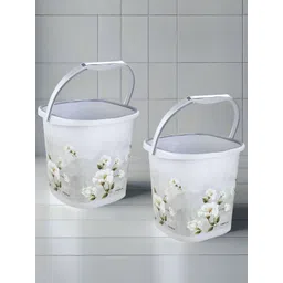 Nayasa Set of 2 Grey Square Ring Marble Bucket 18L-picture-38