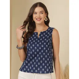 Nayo Ethnic Motifs Print Cotton Top-picture-41