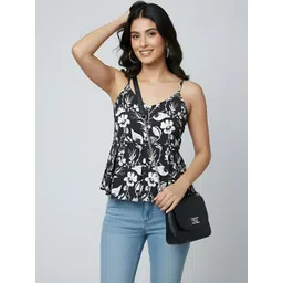 Nayo Floral Print Cotton Peplum Top-picture-17