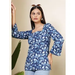 Nayo Floral Printed Pure Cotton Straight Kurti-picture-19