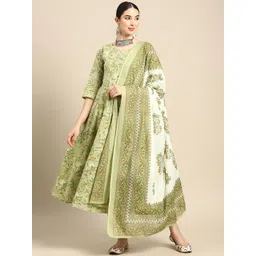 Nayo Floral Printed Regular Pure Cotton Kurta with Trousers & With Dupatta-picture-28