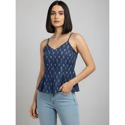 Nayo Print Ethnic Cotton Peplum Top-picture-16