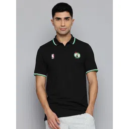NBA Men Boston Celtics Classic Polo Collar Applique T-shirt-picture-29
