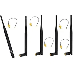 NBR 5dBi Whip Rubber Duck Omni Whip Antenna SMA Male with RG 1.13 SMA Female to UFL IPX IPEX Extension Cable 30cm for 2.4GHz 5GHz Dual Band WiFi Router 30cm- 5 Set-picture-20