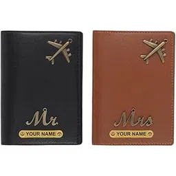 ncgifts Personalized Passport Cover for Couple: Premium Leather Couple Gift for Anniversary, Custom Name & Charm, Perfect for Couples - Ideal Wedding/Marriage Gift Customized Passport Covers.-picture-36