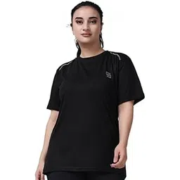 ndless sports Round Neck Solid Reflector T-Shirt for Girls/Women-picture-21