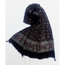 ne aayat fashion zone Cotton Blend Printed Black Women Dupatta-picture-17