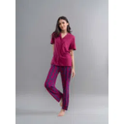 necesera Women Printed Mid-Rise Lounge Pants-picture-32