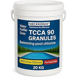 NECKKONIX Swimming Pool Water Purifier Dose Chlorine TCCA 90 granules 20 Kg Bucket Pack - Original Grade-picture-15