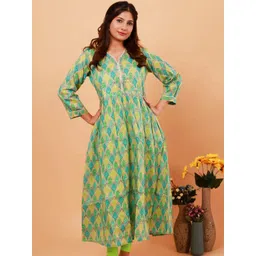 NEED APPARELS Yoke Design Gotta Patti Pure Cotton Handloom Maternity Gotta Patti Empire Anarkali Kurti-picture-31