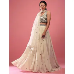NEEL ART Embroidered Sequinned Semi-Stitched Lehenga & Unstitched Blouse With Dupatta-picture-22