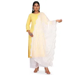 NEEL ART Floral Embroidered Sequinned Dupatta-picture-40