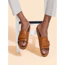 Neemans Men's Cork Tan Slides-picture-29