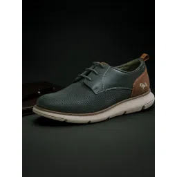 Neemans Men's Textured Green Derby Shoes-picture-11