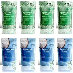 neerchem Neer Epsom Salt for Smooth rough skin, Soothe a sunburn pack, Soften callused feet pack of 8 bath salts-picture-26