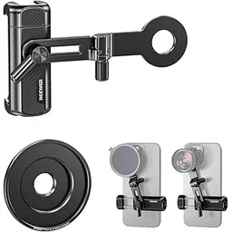Neewer Universal Phone Camera Lens Clamp for 17mm Phone Lenses with 17mm to 37mm & 58mm Filter Adapter Ring Phone Tripod Mount Compatible with iPhone 16 Pro Max Samsung Galaxy S24 Ultra, PA047-image-10