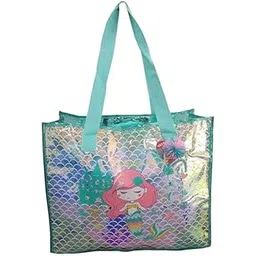 neeyati Mermaid HolographicTransparent Women's Tote Bag Iridescent Rainbow Shine, Durable PVC Material, Stylish Clear Handbag for Everyday Use, College, Beach, or Travel-picture-16