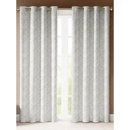 Nefertiti Home Beige Set of 2 Black Out Door Curtain-picture-35