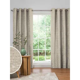 Nefertiti Home Brown 2 Pieces Self Design Black Out Door Curtains-picture-14