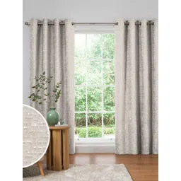 Nefertiti Home Brown 2 Pieces Self Design Black Out Door Curtains-picture-40