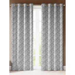 Nefertiti Home Grey Set of 2 Black Out Door Curtain-picture-25