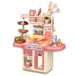 NEGOCIO Dream Kitchen Playset Toy Pretend Play Realistic Cooking Action Modern Kitchen Set Light Up Stove Real Like Working Sink- PACK OF 1 - COLOR MAY VARY-picture-11