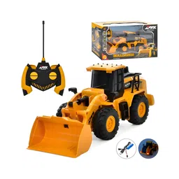 Negocio Remote Control Bulldozer Rechargeable 6 Channel Full Functional Rc Truck Tractor 2.4 G Toy Construction Truck with Lights & Sound-Pack of 1- Color May Vary-picture-25