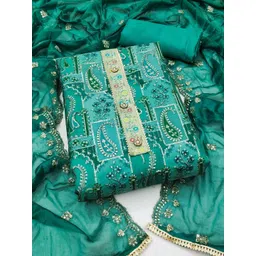 NEGRONI Embroidered Organza Unstitched Dress Material-picture-7