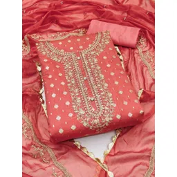 NEGRONI Floral Embroidered Beads And Stones Unstitched Dress Material-picture-16