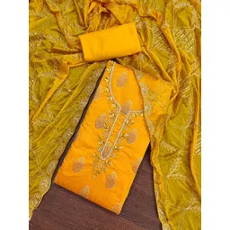 NEGRONI Floral Woven Design Beads & Stones Unstitched Dress Material-picture-20