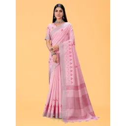 NEGRONI Women Ethnic Motifs Printed Solid Festive Saree-picture-27