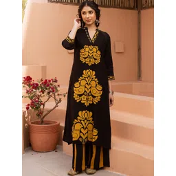 Nehamta Women Floral Printed Kurta with Palazzo-picture-25