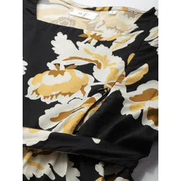 Nejo Floral Print Puff Sleeve Maternity Pure Cotton A-Line Midi Dress image 5