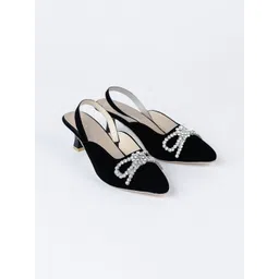 NELCOZ Embellished PU Block Pumps-picture-2