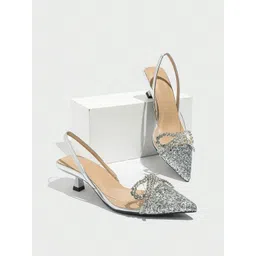 NELCOZ Printed PU Block Mules with Bows-picture-16