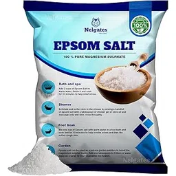 Nelgates Epsom Salt for Bath | Natural Magnesium & Sulphate for Muscle Relief, Stress Reduction & Skin Detox | Soothes Aches, Exfoliates Skin, and Promotes Relaxation | Multi-Purpose Use 5 kg-picture-41