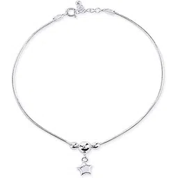 nemichand jewels Pure 925 Sterling Silver Chandi Star Charm Anklet Payal for Women & Girls (1pc)-picture-51