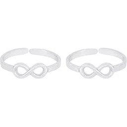 nemichand jewels Pure 925 Sterling Silver Infinity (Leg Finger Rings) Chandi Bichiya Toe Ring For Women-picture-27