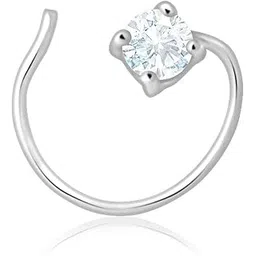 nemichand jewels Round Solitaire CZ Tiny Nose pin/Nose ring for women (size 2mm)-picture-11