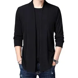 nemo fashion Men's Casual Slim Fit Cardigan Pullover, 2-in-1 Shirt, Long Sleeve, Spring/Autumn-picture-11