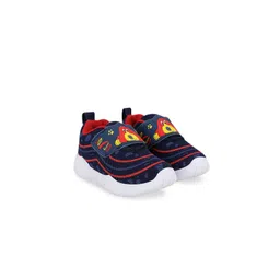 NEOBABY Unisex Kids Navy Blue Woven Design Sneakers-picture-23