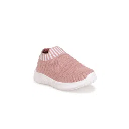 NEOBABY Unisex Kids Pink Woven Design Slip-On Sneakers-picture-15