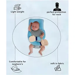 neonate care Cotton Solid Sleeping Pillow Pack of 1 image 2