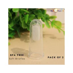 NeonateCare Silicone Soft Bristles Finger Tooth Brush With Tongue Cleaner and Travel Protective Case Soft Baby Toothbrush For Babies Oral Hygienic Care - Pack of 2 Finger Brush- Multicolor ( color and design may vary)-picture-30