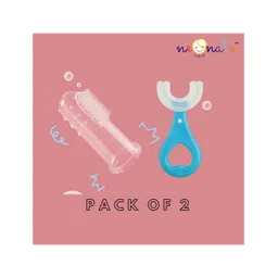 NeonateCare Soft Silicone Finger Toothbrush with U Shape Soft Bristles Brush for Kids Pack Of 2- Multicolor ( color and design may vary)-picture-15