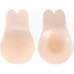 neonmicro Ultra-Thin Sticky Petals Nipple Covers for Women – Reusable Adhesive Silicone Pasties – Strapless & Backless Invisible Bra for Dresses, Tops (2- PIS) Beige-picture-11