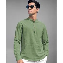 neonomad Men Slim Fit Cotton Short Kurta-picture-31
