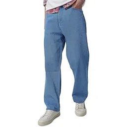 neostreak Men's Loose Baggy Fit Washed Jeans Non-Stretchable-picture-55